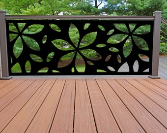 Metal Panel With Flowers, Modern Interior Railing, Panel Insert, Deck Panel, Jasmin panel, Mothers Day