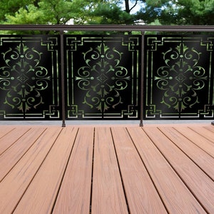 Metal Privacy Screen Decorative Panel Outdoor Garden Fence, Heritage panel, Laser Cut Metal Privacy Screen Near Me, Privacy Screen For Gate