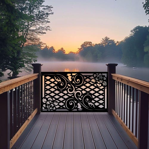 Decorative Flower and Mesh Metal Screen for Outside or Inside Use