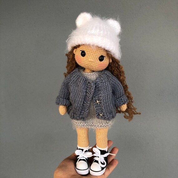 手作りかぎ針編み人形：編みぐるみのぬいぐるみと編み物の服 - Etsy 日本