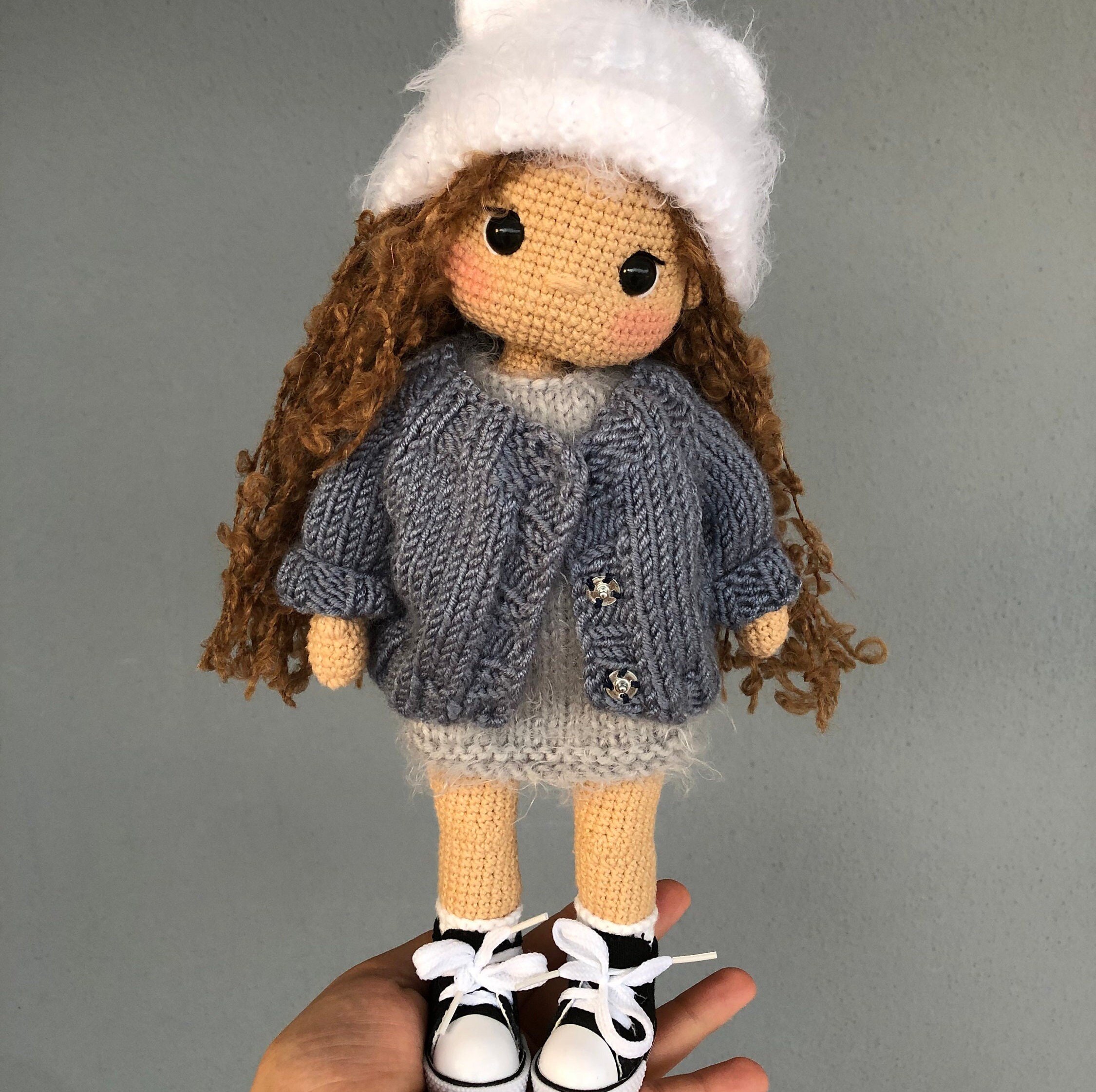 手作りかぎ針編み人形：編みぐるみのぬいぐるみと編み物の服 - Etsy 日本