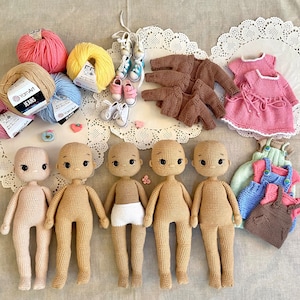 Crochet doll , Handmade doll to order, Stuffed knitted doll , Amigurumi doll with clothes. Make your own designed doll