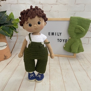CROCHET DOLL HANDMADE, Amigurumi boy , stuffed boy doll