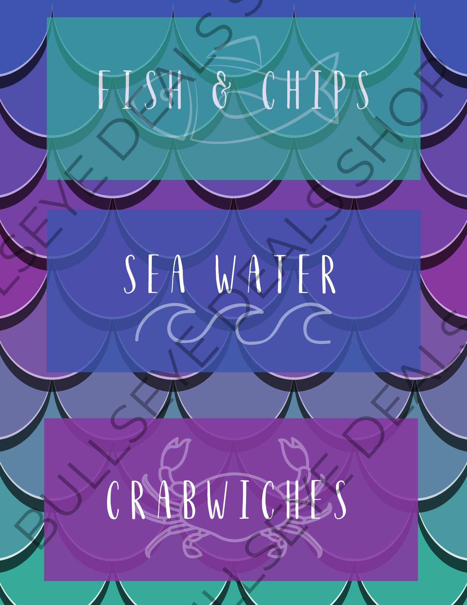 Mermaid Birthday Party Printables digital Only - Etsy