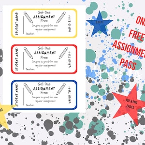 One Free Assignment Pass *Digital Download* |8.5x11 PDF & 8.5x11 PNG|