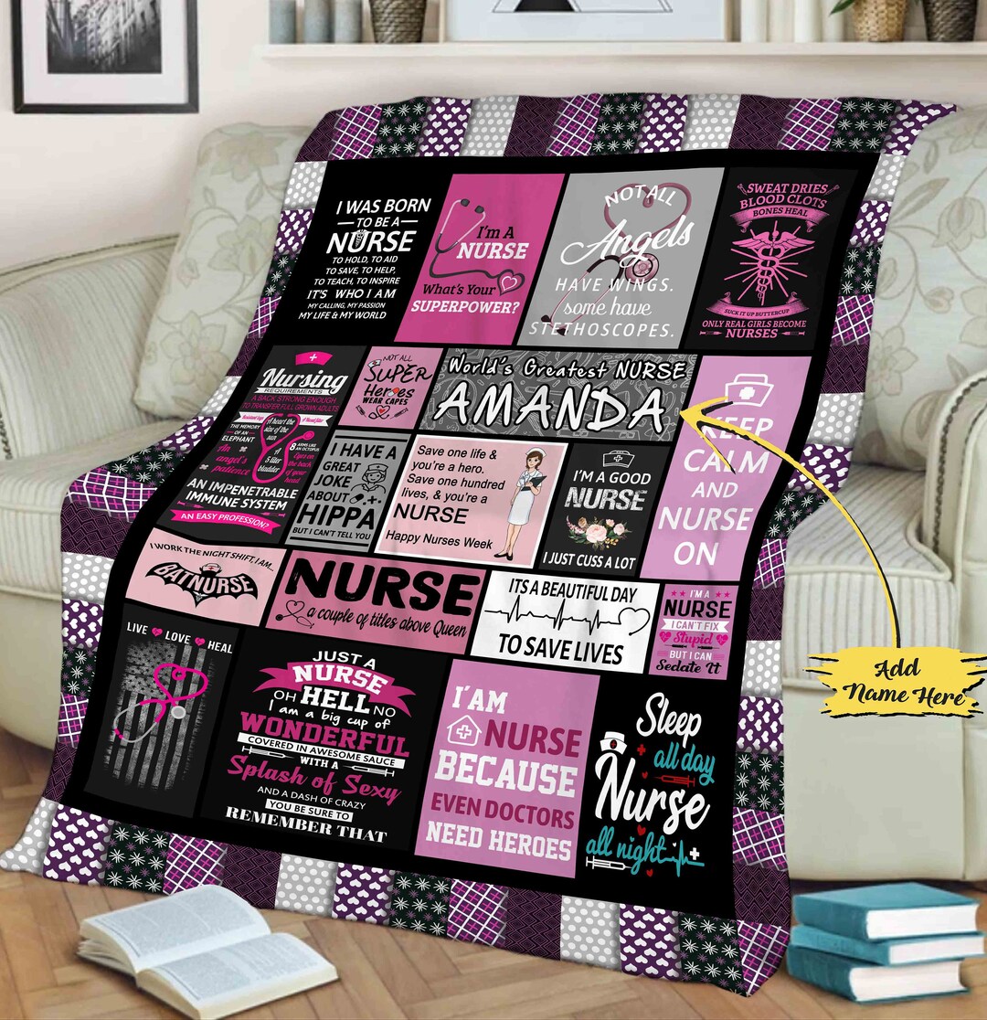 Personalized Nurse Blanket Gift for Nurse Medical Staff - Etsy