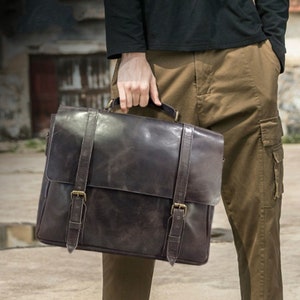 Sac portable en cuir personnalisé, sac en cuir marron pour hommes, sac messager en cuir, sac cartable, porte-documents en cuir, sac à bandoulière en cuir pour hommes