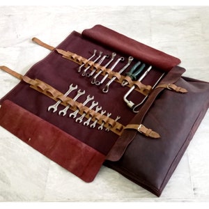 Buy Leather Tool Kit Roll, Garage Storage Bag, Instrument Organizer, Custom  Scissors and Knife Case, Car Accessories Pouch, Leather Chisel Roll Online  in India 