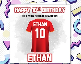 Personalised Liverpool Football Birthday Card -  Son Brother Husband Grandson Dad Uncle, ANY AGE 21st 30th 50th 60th 70th /MF