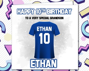 Personalised Leicester City Football Birthday Card - The Foxes Son Brother Husband Grandson Dad Uncle, ANY AGE 21st 30th 50th 60th 70th /MC