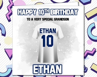 Personalised Tottenham Football Birthday Card - Spurs Son Brother Husband Grandson Dad Uncle, ANY AGE 21st 30th 50th 60th 70th /ML