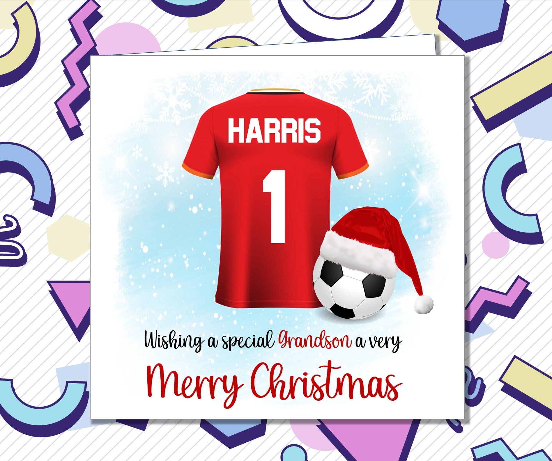 Personalised Liverpool Christmas Card - Football F.C Son Brother Husband Grandson Dad Uncle Nephew - Any Relationship /QS