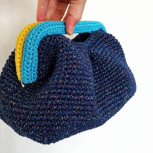 Handgemachte Häkeln Clutch Tasche, Sparkle Abendtasche, Einzigartige Wowen Tasche