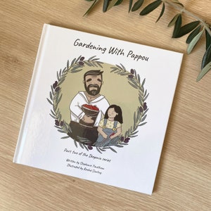 Jardiner avec Pappou, livre pour enfants bilingue grec