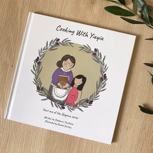 Cuisiner avec Yiayia, livre pour enfants bilingue grec