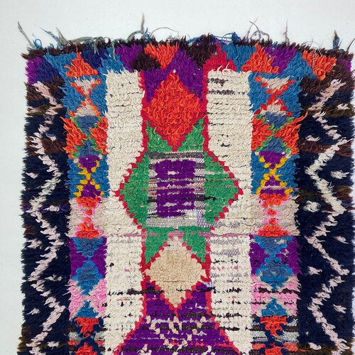 7x3 ft Small Bohemian Carpet - Art Decor Hallway Runner - Handemade Runner - Home shops Decor