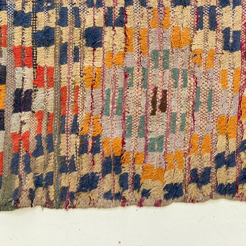 Different Color in The Checkered Rug 6x4 feet -Minimalist Throw Rug - Moroccan Beach House Area - shops Handemade Runner