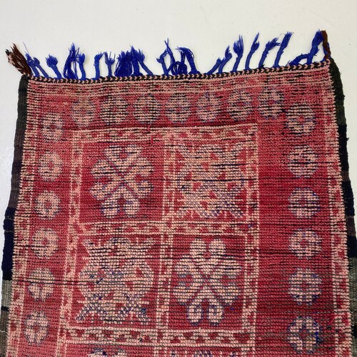 60 s Berber Rug 6x2 ft - Moroccan Azilal Area - Boujaad Runner - Handemade Runner - Home shops Decor