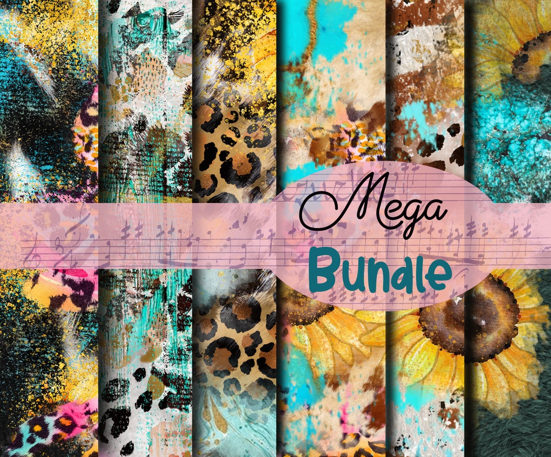 Cowhide Sunflower Western Distressed Background Png Design, Cowhide