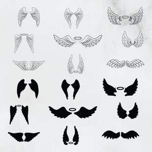 Angel Wings Bundle Svg, Digital Download, Angel Svg, Wings Svg, Angel Wings Print Svg, Angel Wings Cut File, Svg File for Cricut, Silhouette