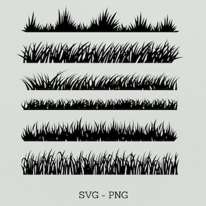 Grass Svg, Grass Border Svg, Grass Frame Svg, Digital Download, Grassy Lawn Svg, Silhouette, Wild Grass Svg, Grass Line Png, Svg Cut File