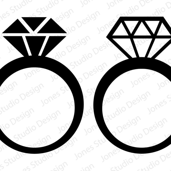 Rings Svg, Printable, Wedding Rings Svg, Diamond Ring Svg, Engagement Ring Svg, Wedding Embroidery Svg, Silhouette, Wedding Svg, Svg, png