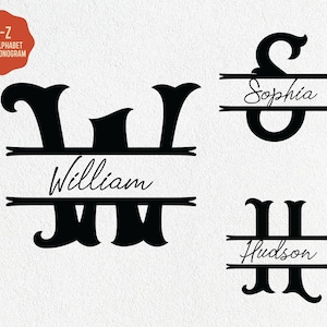 A to Z Alphabet Svg, Split Monogram Svg, Monogram Letters Svg, Alphabet Svg, Digital Download, Monogram Font Svg, Cricut, Svg Cut File