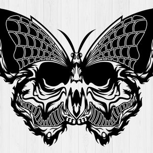 Skull Butterfly Svg, Printable, Gothic Svg, Skeleton Svg, Butterflies Svg, Skull Svg, Digital Download, Skull Vector, Cricut, Svg Cut File