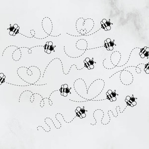 Bee Paths Svg, Bee Svg Bundle, Digital Download, Flying Bee Svg, Bumble Bee Svg, Honey Bee Svg, Beekeeping Svg, Silhouette, Commercial Use