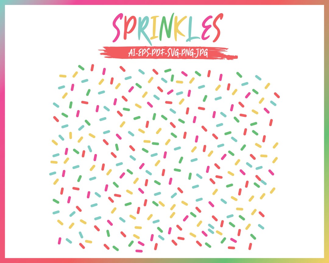 Sprinkle Pattern SVG, Sprinkle SVG, Birthday Svg, Bakery Svg, Donut
