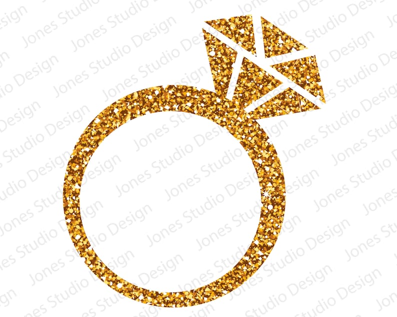 Wedding Rings Svg Printable Diamond Ring Svg Engagement Etsy