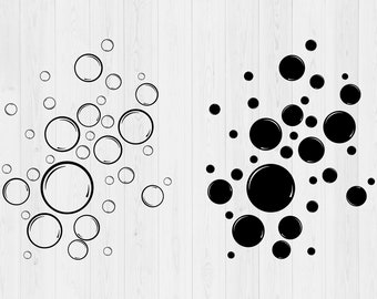 Bubbles Svg, Printable, Blowing Bubbles Svg, Soap Bubble Svg, Bubble Circles Svg, Silhouette, Clear Bubbles Svg, Digital Download, Cut File