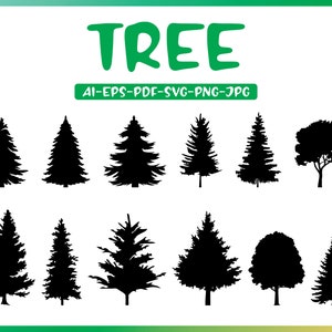 Pine Tree Svg, Treeline Svg, Christmas Tree Svg, Trees Svg Bundle, Svg Cut File, Forest Svg, Pine Tree Print, Cricut, Digital Download