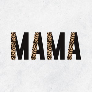 Customizable Mama Svg, Monogram Svg, Mama Leopard Svg, Mama With Kids ...