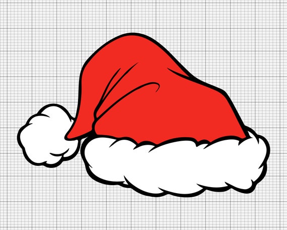 Santa Hat Svg, Christmas Santa Hat Svg, Winter Santa Hat, Svg, Png