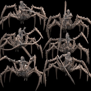 Drider Bundle (6 minis!) - Miniatura RPG de 32 mm/28 mm para juegos de guerra, D&D, Pathfinder, etc.