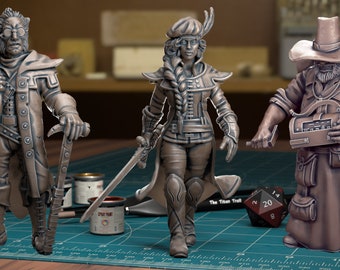 Van Richten/Rictavio/Ezmerelda (Bundle or Individual) - 32mm/28mm RPG Miniature for Curse of Strahd, D&D, Pathfinder, etc.,