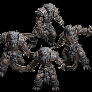 Bugbear Horde - (Individual or Bundle) 32mm/28mm RPG Miniatures for Ghosts of Saltmarsh, D&D, Pathfinder, etc.,