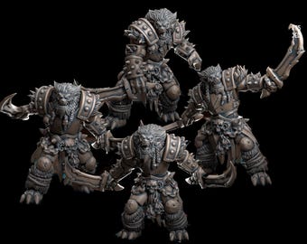 Bugbear Horde - (Individual o lote) Miniaturas de rol de 32 mm para Ghosts of Saltmarsh, D&D, Pathfinder, etc.