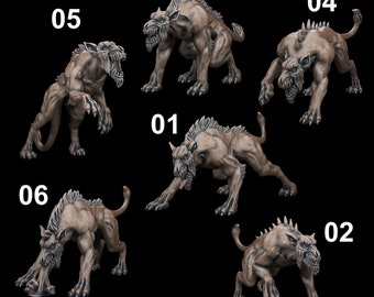 Hell Hounds - 32mm/28mm RPG Miniature for Curse of Strahd, D&D, Pathfinder, etc.,