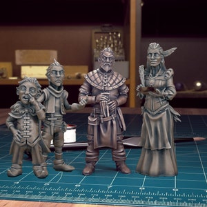 Martikov Family - Urwin, Danika, Brom, Bray (Individual or Bundle) - 32mm/28mm RPG Miniature for Curse of Strahd, D&D, Pathfinder, etc.,