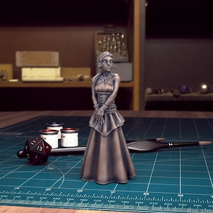 Gertruda - 32mm/28mm RPG Miniature for Curse of Strahd, D&D, Pathfinder, etc.,