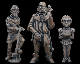 Father Lucian / Millivoj / Yeska - (Individual or Bundle) 32mm/28mm RPG Miniature for Curse of Strahd, D&D, Pathfinder, etc.,