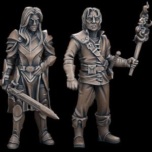 Ismark and Ireena (bundle or single) - 32mm/28mm RPG Miniature for Curse of Strahd, D&D, Pathfinder, etc.,