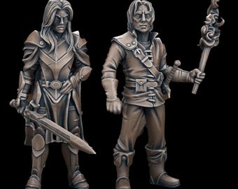 Ismark and Ireena (bundle or single) - 32mm/28mm RPG Miniature for Curse of Strahd, D&D, Pathfinder, etc.,