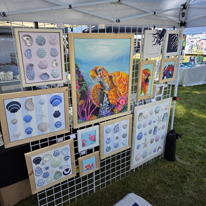 Chapter Two : High Tide | Handmade Coastal Shell Wall Art | Framed ...
