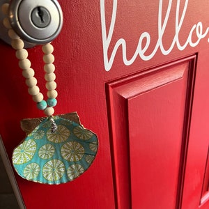 Scallop shell door charm