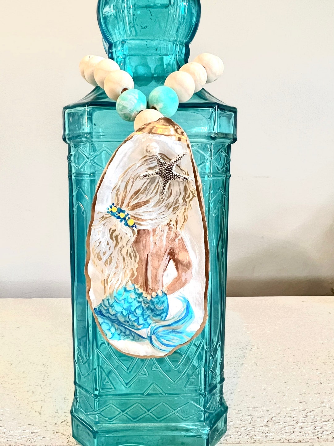 Hand Painted Mermaid Wine/ Bottle Jewelry Etsy