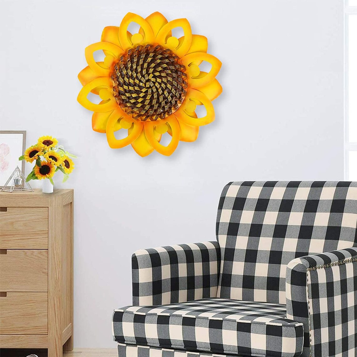 Sunflower Metal Wall Decor Metal Flower Wall Art Sunflower - Etsy