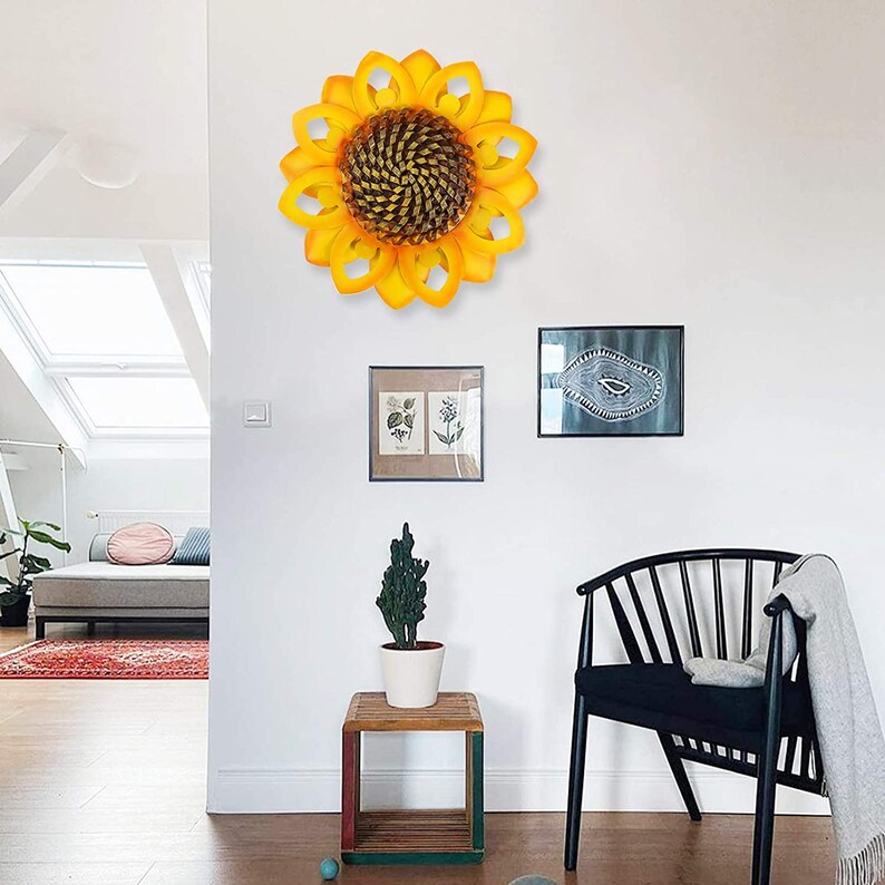 Sunflower Metal Wall Decor Metal Flower Wall Art Sunflower - Etsy